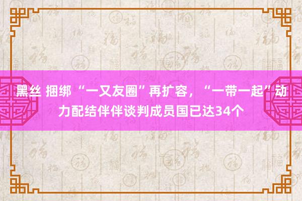黑丝 捆绑 “一又友圈”再扩容，“一带一起”动力配结伴伴谈判成员国已达34个