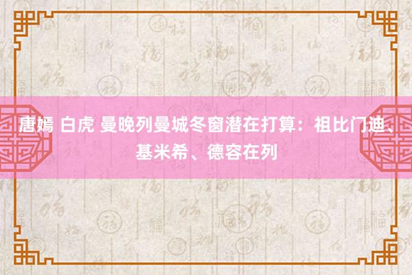 唐嫣 白虎 曼晚列曼城冬窗潜在打算：祖比门迪、基米希、德容在列