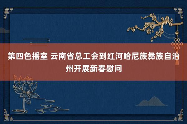 第四色播室 云南省总工会到红河哈尼族彝族自治州开展新春慰问