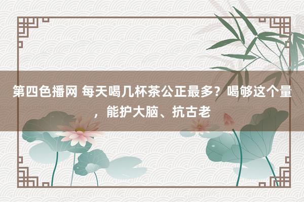 第四色播网 每天喝几杯茶公正最多？喝够这个量，能护大脑、抗古老