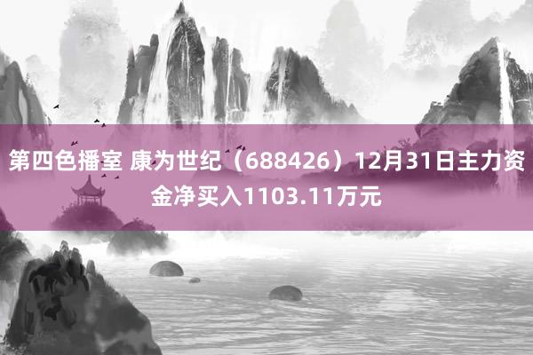 第四色播室 康为世纪（688426）12月31日主力资金净买入1103.11万元