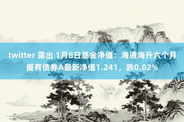 twitter 露出 1月8日基金净值：海通海升六个月握有债券A最新净值1.241，跌0.02%